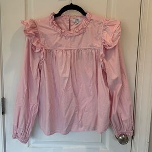 Crown & Ivy Light Pink Ruffled Top